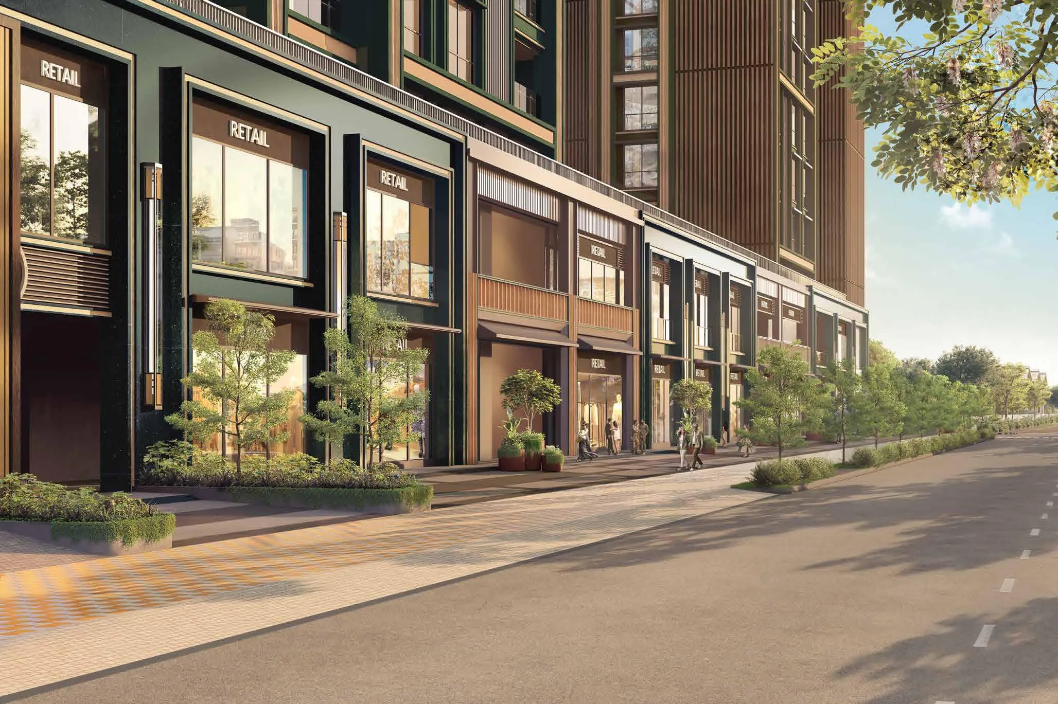 Godrej Altus Vastrapur clubhouse and amenities area with pool and green spaces