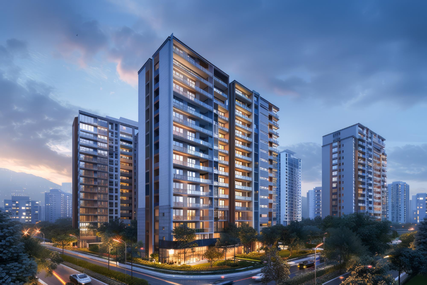 Godrej Altus Vastrapur review showing luxury towers and green surroundings