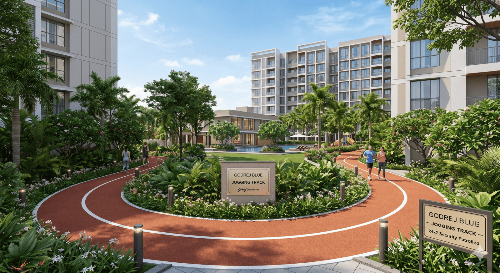 Godrej Blue landscaped gardens