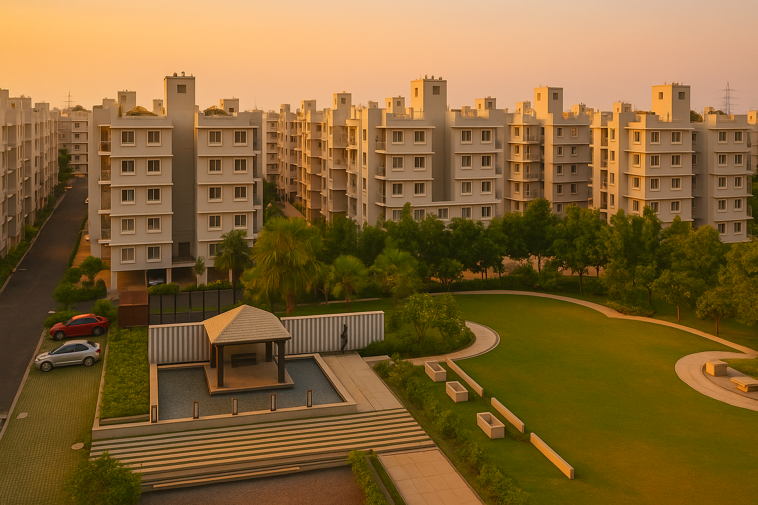 Godrej EM Bypass floor plan – 2, 3 and 4 BHK apartment layouts with carpet area details