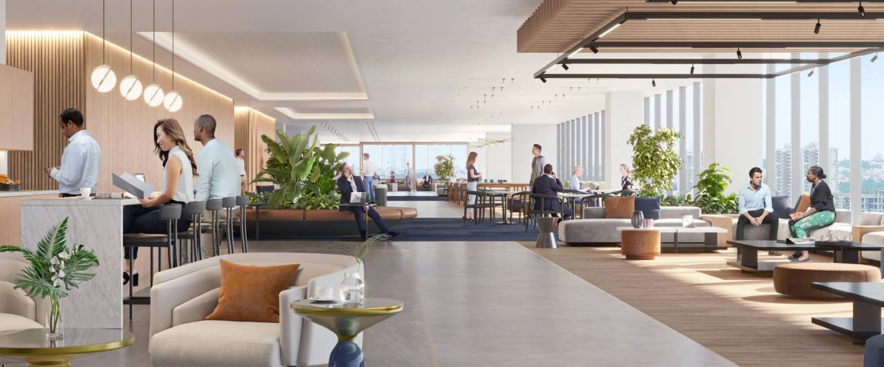 Godrej Hebbal floor plan showing office space and retail layouts