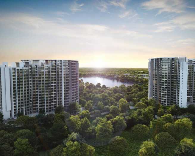 Godrej Kanakapura apartment interior showing living room, kitchen and bathroom specifications