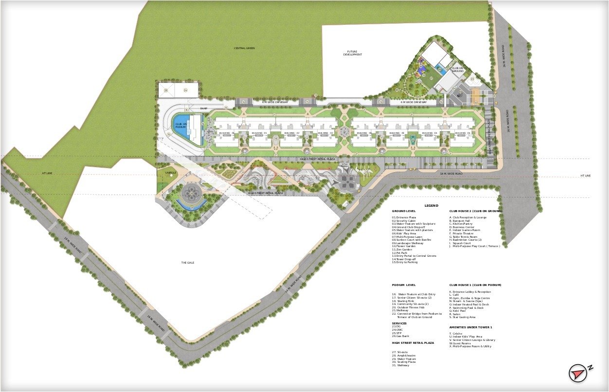 The Greenfront at Godrej Park World master plan layout