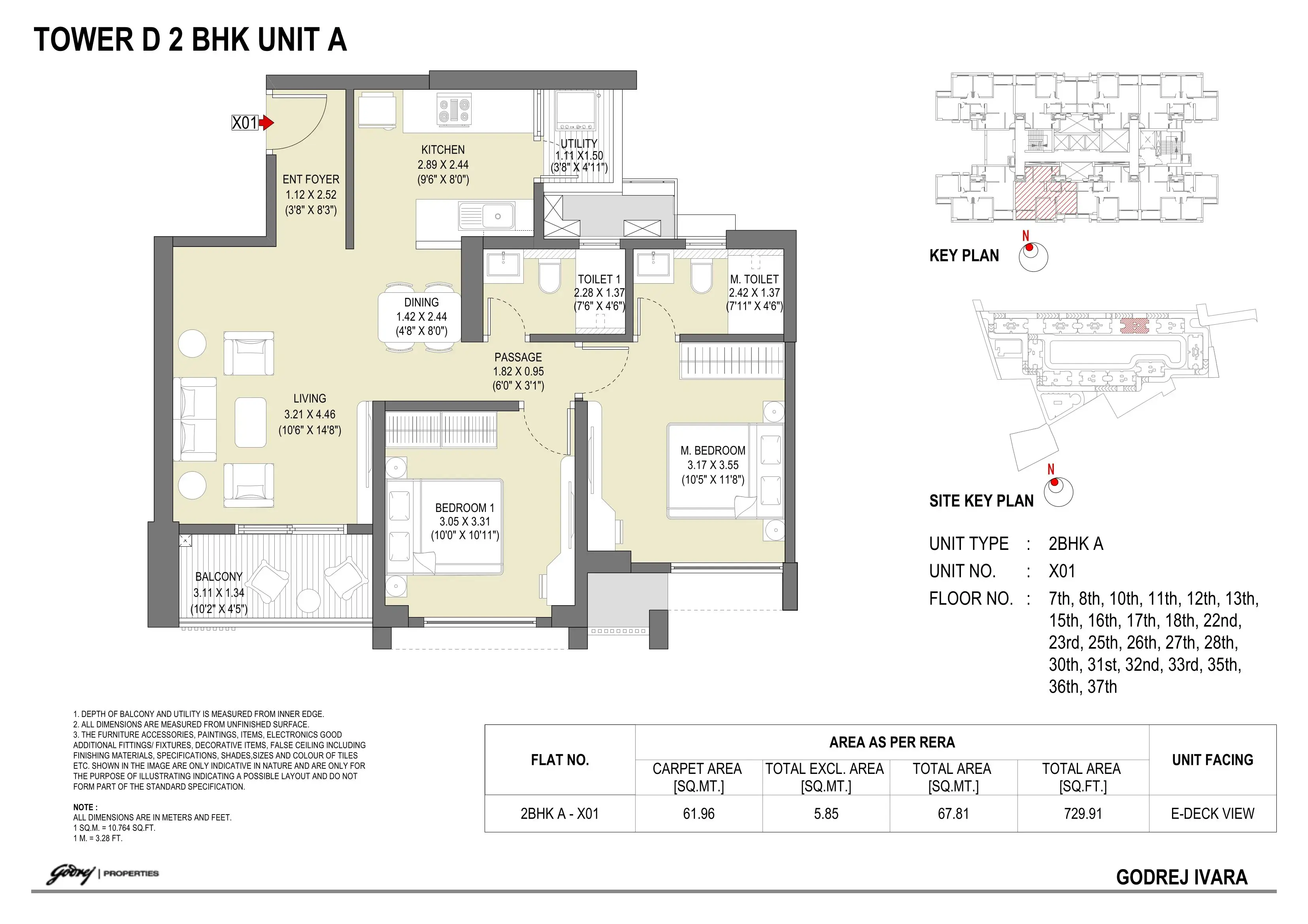 Godrej Ivara 2 BHK floor plan