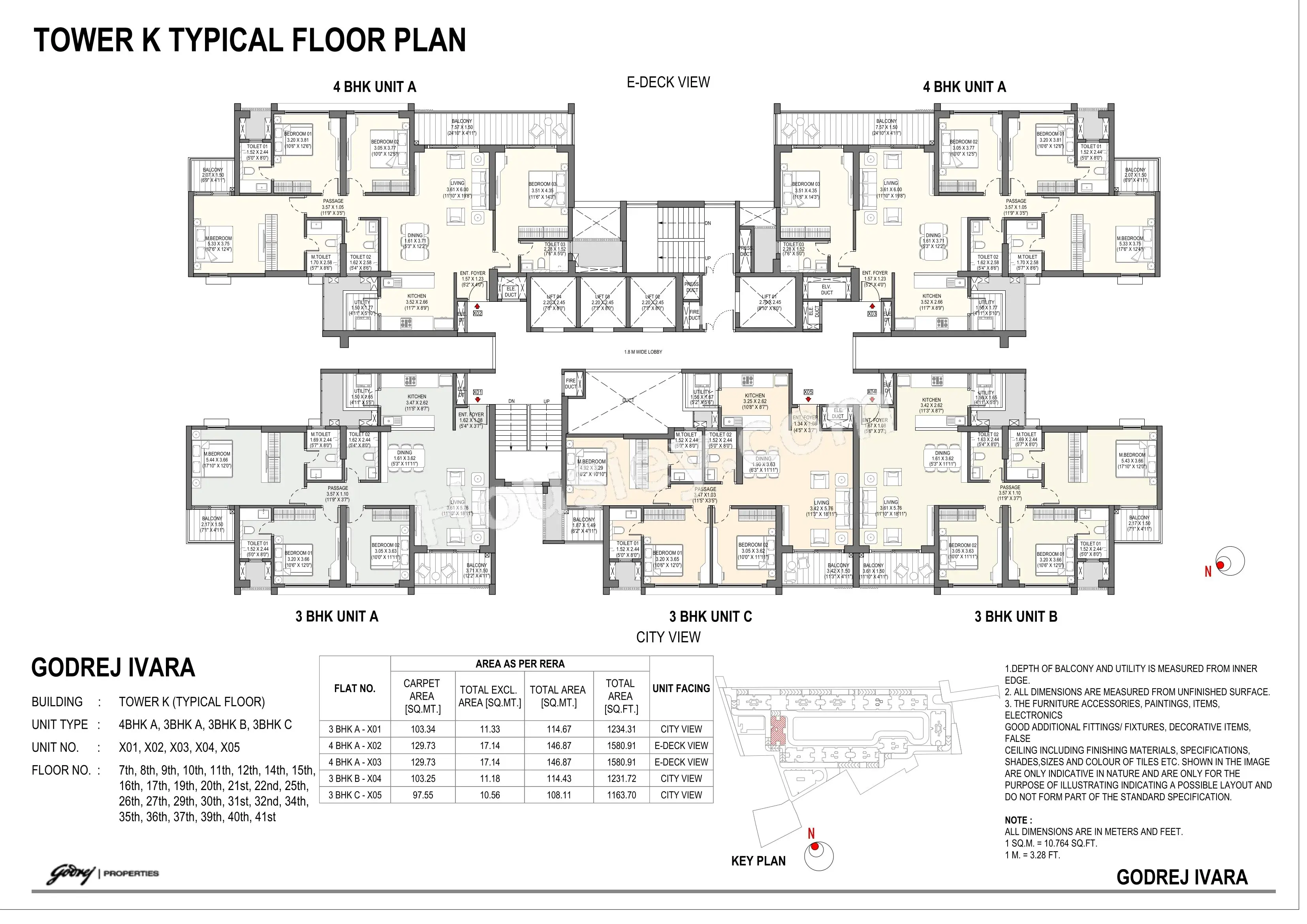 Godrej Ivara 3 BHK floor plan