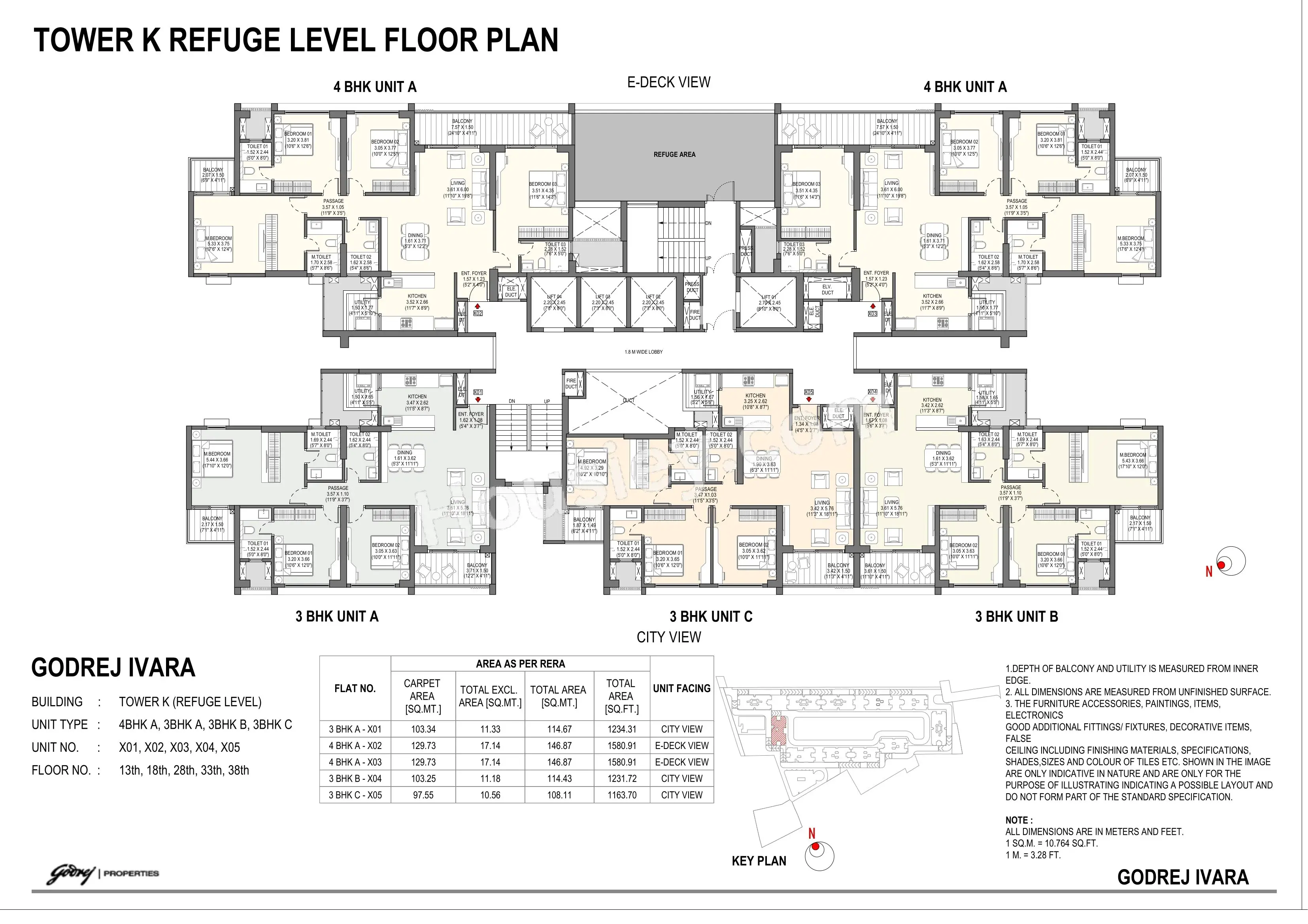 Godrej Ivara 4 BHK floor plan